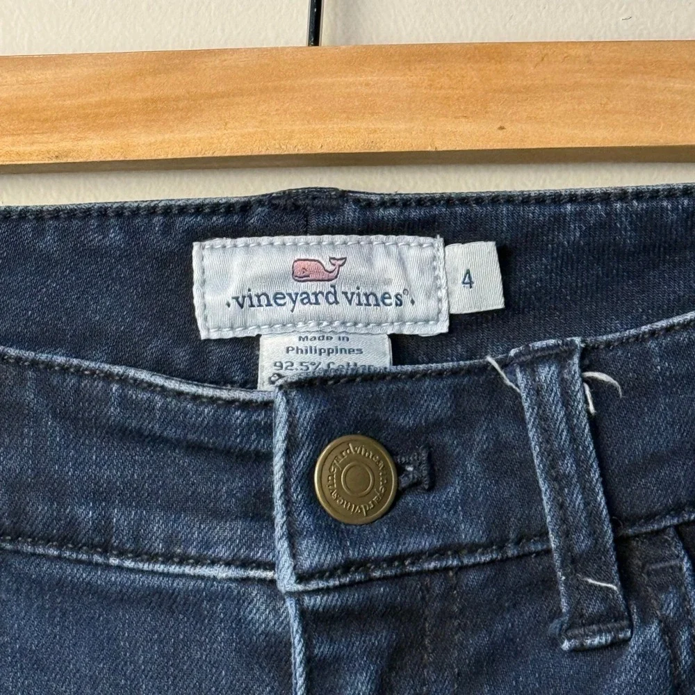 Vineyard Vines Women Size 4 Skinny‎ Jeans Dark Wash Stretch Denim Mid Rise